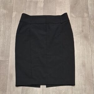 Womens Expres Design‎ Studio Black Split Animal Print Lined Pencil Skirt